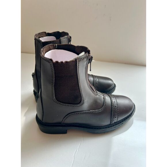 TuffRider Youth Starter Front Zip Paddock Boots, Brown, Little Kid 1 - Picture 1 of 6